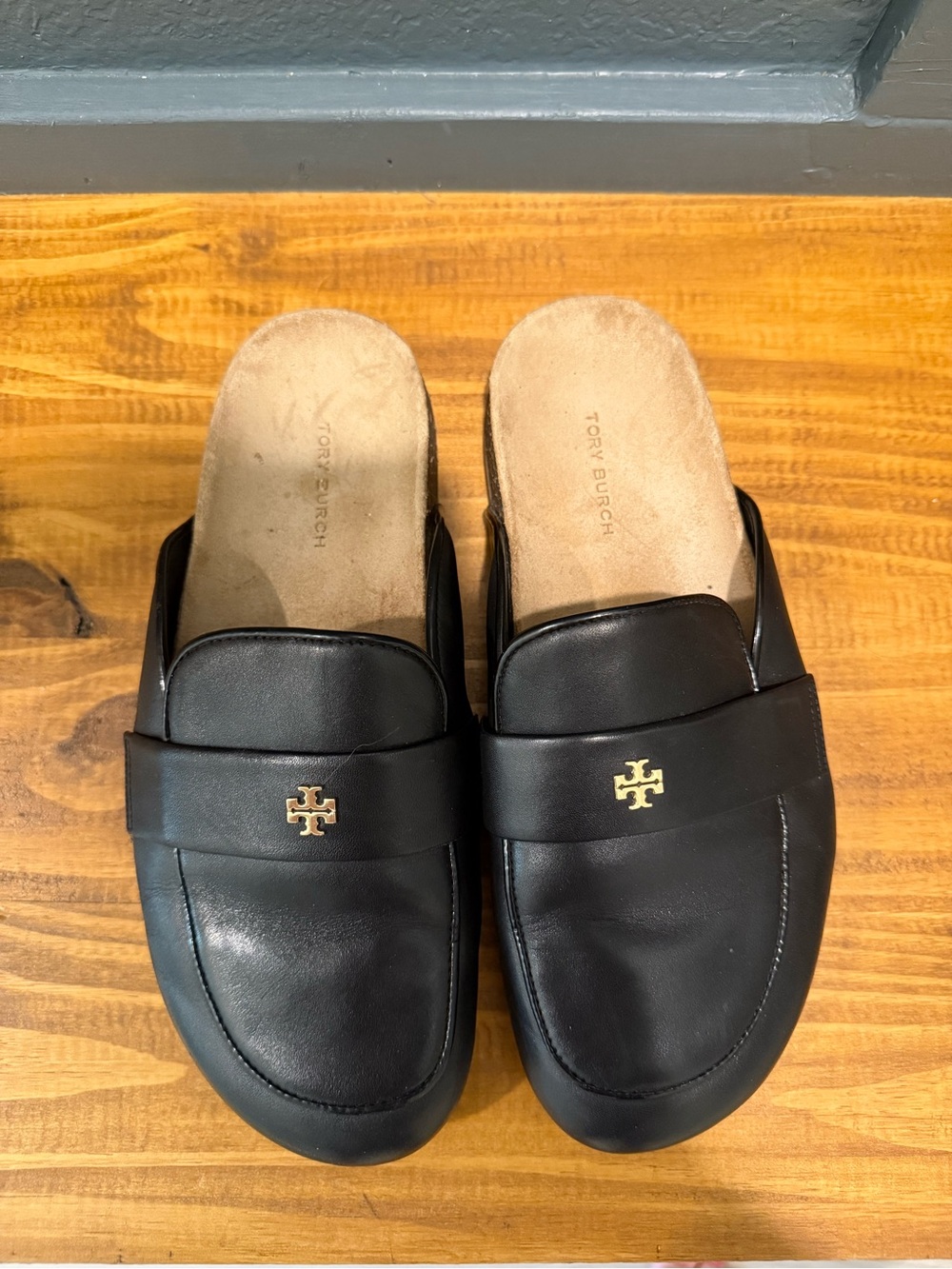 Tory Burch Everly Cork Leather Mule Shoes - Sz 8
